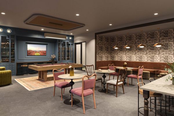 Clubroom with pool table