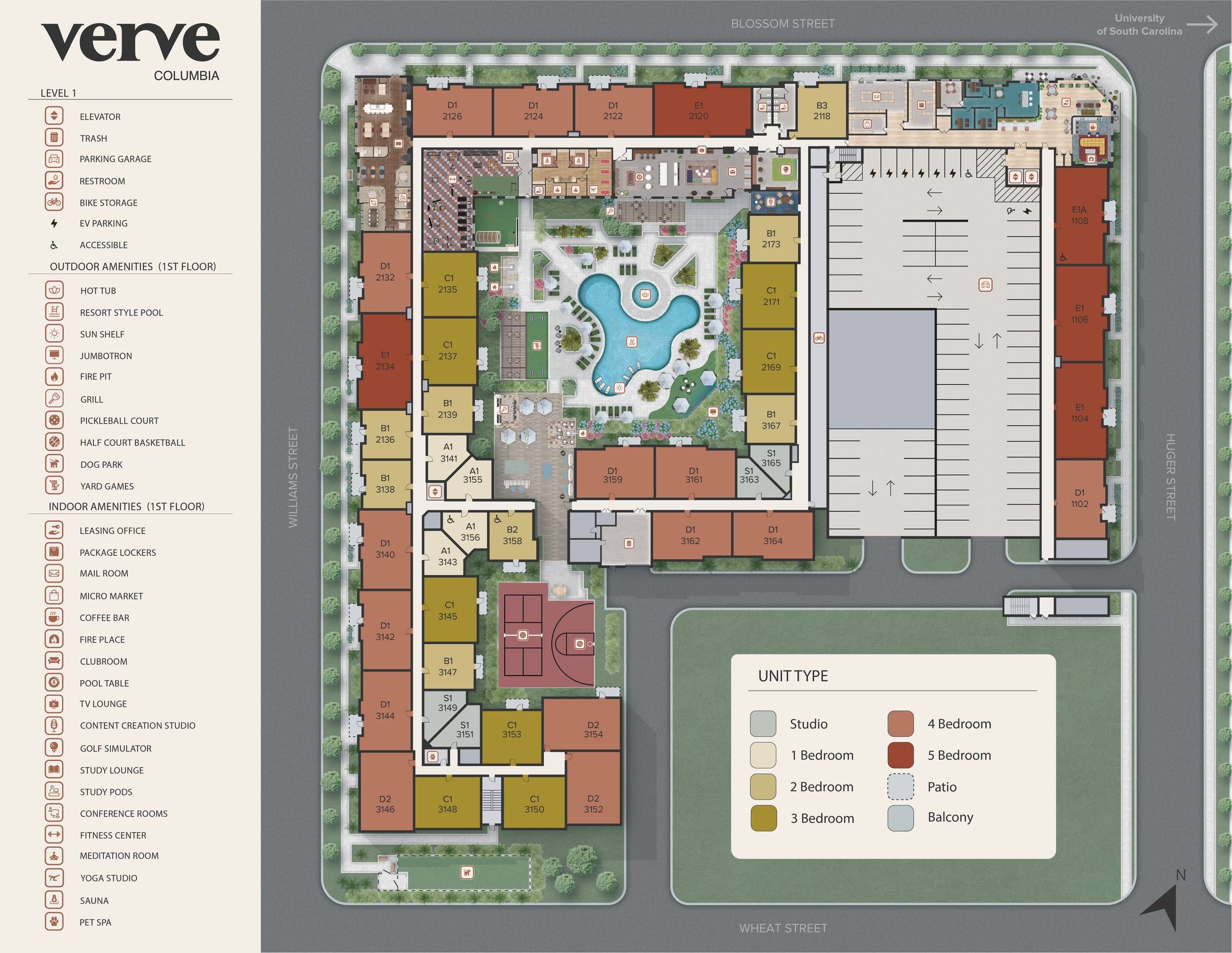 Verve Columbia Level 1 sitemap